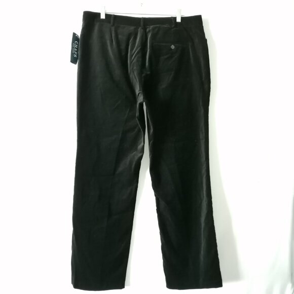 NWT Chaps Est. 1978 Womens Black High Rise Straight Leg Velvet Pant Size 16 - Picture 4 of 6